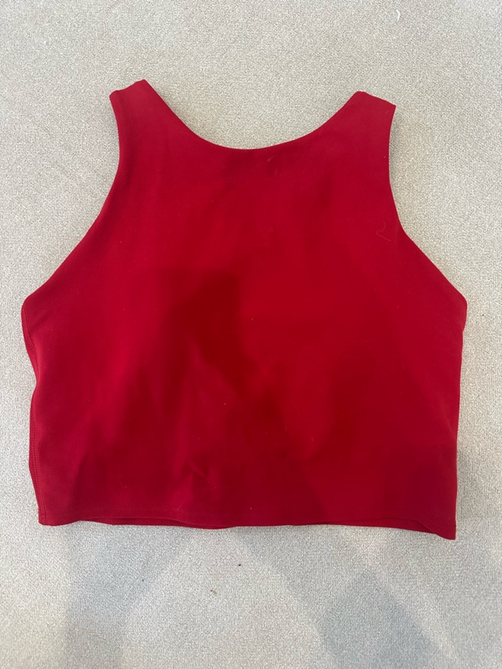 Athleta Red High Neck Racerback Cropped Top Bra Size XS